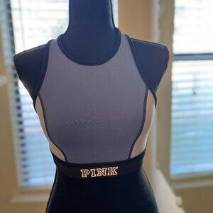 Victoria’s Secret PINK Active Wear Sports Bra in Black and Blue Size XS/S